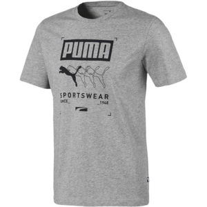 Puma BOX PUMA TEE szürke XXL - Férfi sportpóló