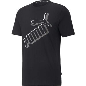 Puma ESS+BIG LOGO TEE Férfi póló, fekete, méret XL