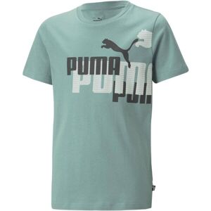 Puma ESS+LOGO POWER TEE Férfi póló, zöld, méret 128