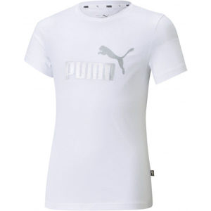 Puma ESS + LOGO TEE Lány póló, fehér, méret 128