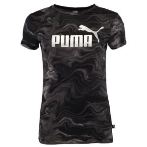 Puma ESS + MARBLEIZED TEE Női póló, fekete, méret