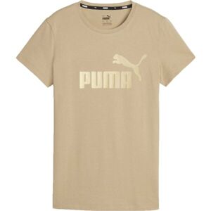 Puma ESS+ METALLIC LOGO TEE Női póló, bézs, méret