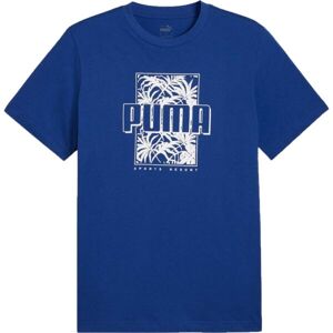 Puma ESSENTIALS + PALM RESORT GRAPHIC TEE Férfi póló, sötétkék, méret