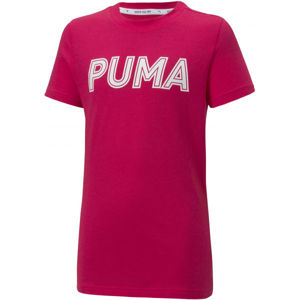 Puma MODERN SPORTS LOGO TEE G Lány póló, rózsaszín,fehér, méret