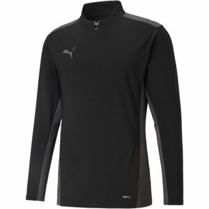 Puma TEAMCUP 1/4 ZIP TOP Férfi pulóver edzéshez, fekete, méret XL