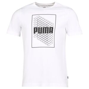 Puma WORDING GRAPHIC TEE Férfi póló, fehér, méret S