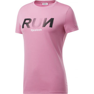 Reebok RE GRAPHIC TEE rózsaszín XS - Női póló