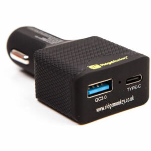RIDGEMONKEY VAULT 45W USB-C PD CAR CHARGER Autós töltő, fekete, méret os