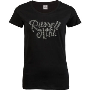 Russell Athletic STUDDED CREWNECK TEE SHIRT Női póló, fekete, méret