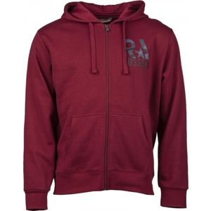Russell Athletic ZIP THROUGH HOODY SWEAT WITH  RA GRAPHIC PRINT - Férfi pulóver
