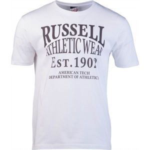 Russell Athletic AMERICAN TECH S/S CREWNECK TEE SHIRT fehér S - Férfi póló