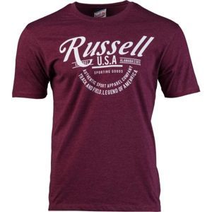 Russell Athletic TRACK AND FIELD bordó L - Férfi póló