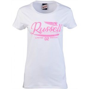 Russell Athletic GLITTER PRINTED WINGS S/S CREWNECK TEE SHIRT fehér L - Női póló