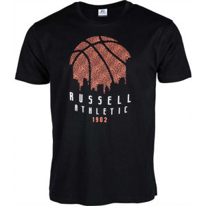 Russell Athletic B BALL SKY LINE S/S CREWNECK TEE SHIRT fekete S - Férfi póló