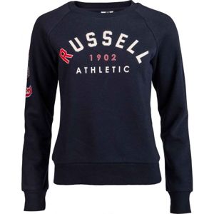 Russell Athletic BADGED-CREWNECK RAGLAN SWEATSHIRT sötétkék S - Női pulóver