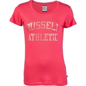 Russell Athletic ICONIC ARCH LOGO PRINT rózsaszín M - Női póló