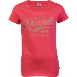 Russell Athletic ORIGINAL S/S CREWNECK TEE SHIRT Női póló, rózsaszín, méret