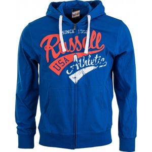 Russell Athletic PRINT HOODY kék XXL - Férfi pulóver