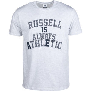 Russell Athletic RA MOTTO S/S CREWNECK TEE SHIRT szürke S - Férfi póló