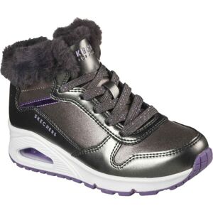 Skechers UNO - COZY ON AIR Gyerek téli cipő, szürke, veľkosť 28