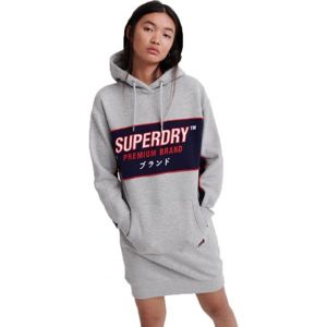 Superdry GRAPHIC PANEL SWEAT DRESS szürke 10 - Női ruha
