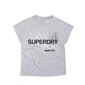 Superdry CORE SPLIT BACK TEE Női póló, szürke, méret S