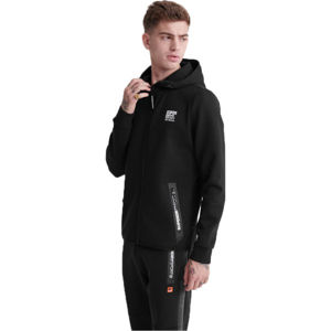 Superdry GYMTECH ZIPHOOD fekete XL - Férfi pulóver