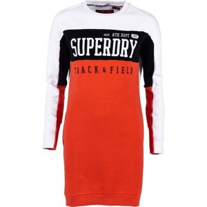 Superdry PANEL SLEEVE SWEAT DRESS narancssárga M - Női ruha