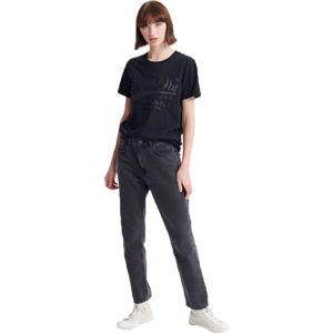 Superdry RO GLITTER EMBOSS ENTRY TEE Női póló, fekete, méret 8