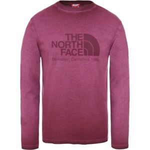 The North Face L/S WASHED BT-EU M bordó XL - Hosszú ujjú férfi póló