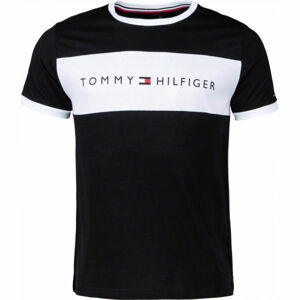 Tommy Hilfiger CN SS TEE LOGO FLAG Férfi póló, fekete, méret L