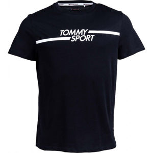 Tommy Hilfiger CORE CHEST GRAPHICS TOP Férfi póló, fekete, méret M