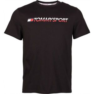 Tommy Hilfiger T-SHIRT LOGO CHEST Férfi póló, fekete, méret M