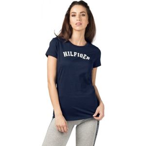 Tommy Hilfiger SS TEE PRINT Női póló, sötétkék, méret M