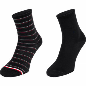 Tommy Hilfiger WOMEN SHORT SOCK 2P PREPPY Női zokni, fekete, méret