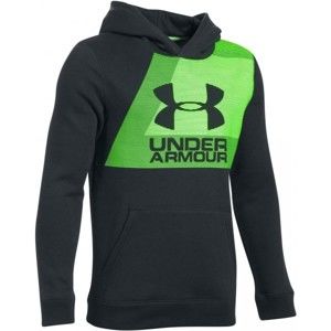 Under Armour BRUSHED GRAPHIC HOODIE fekete S - Fiú pulóver